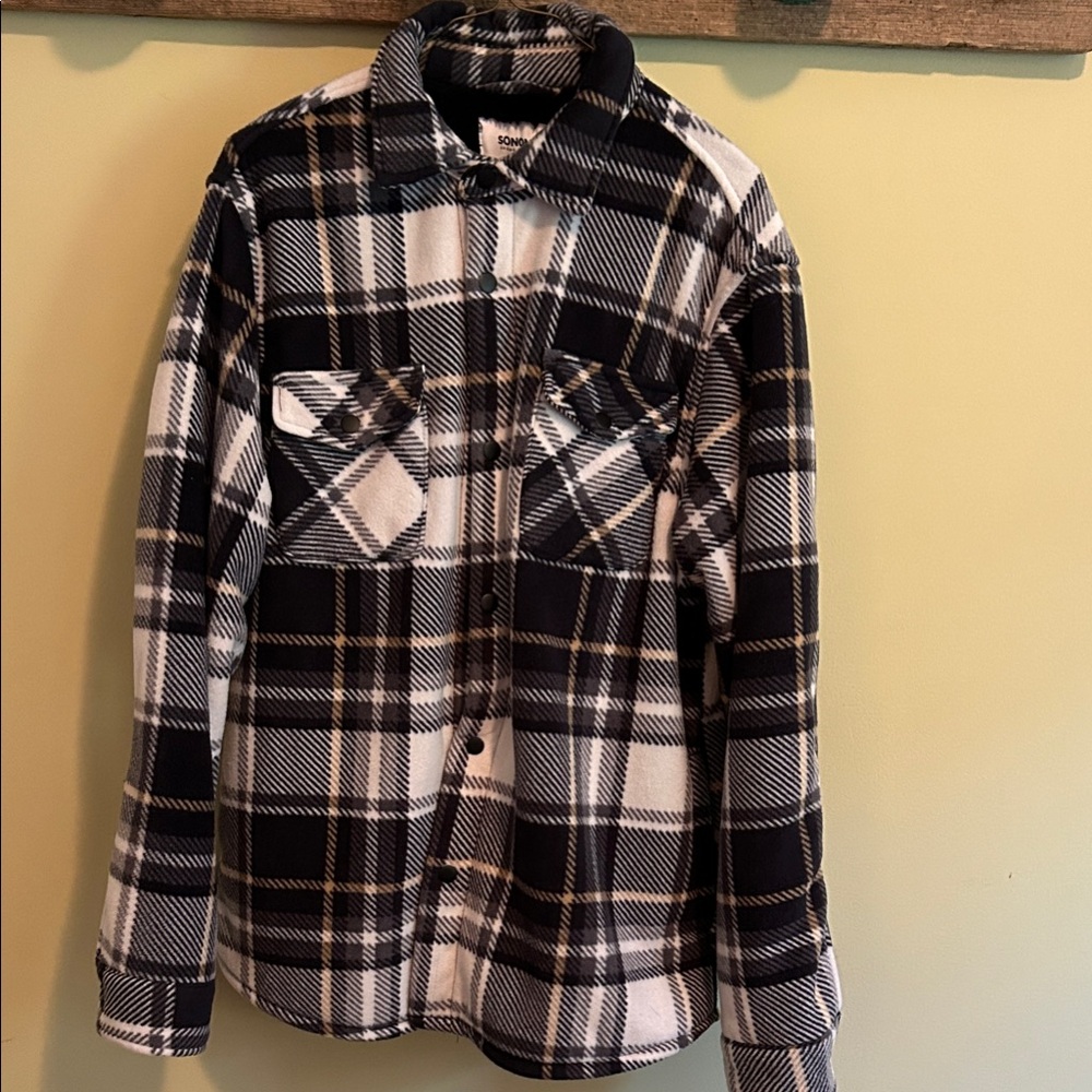 Shirt Jacket by Sonoma Black and White Plaid, Men's